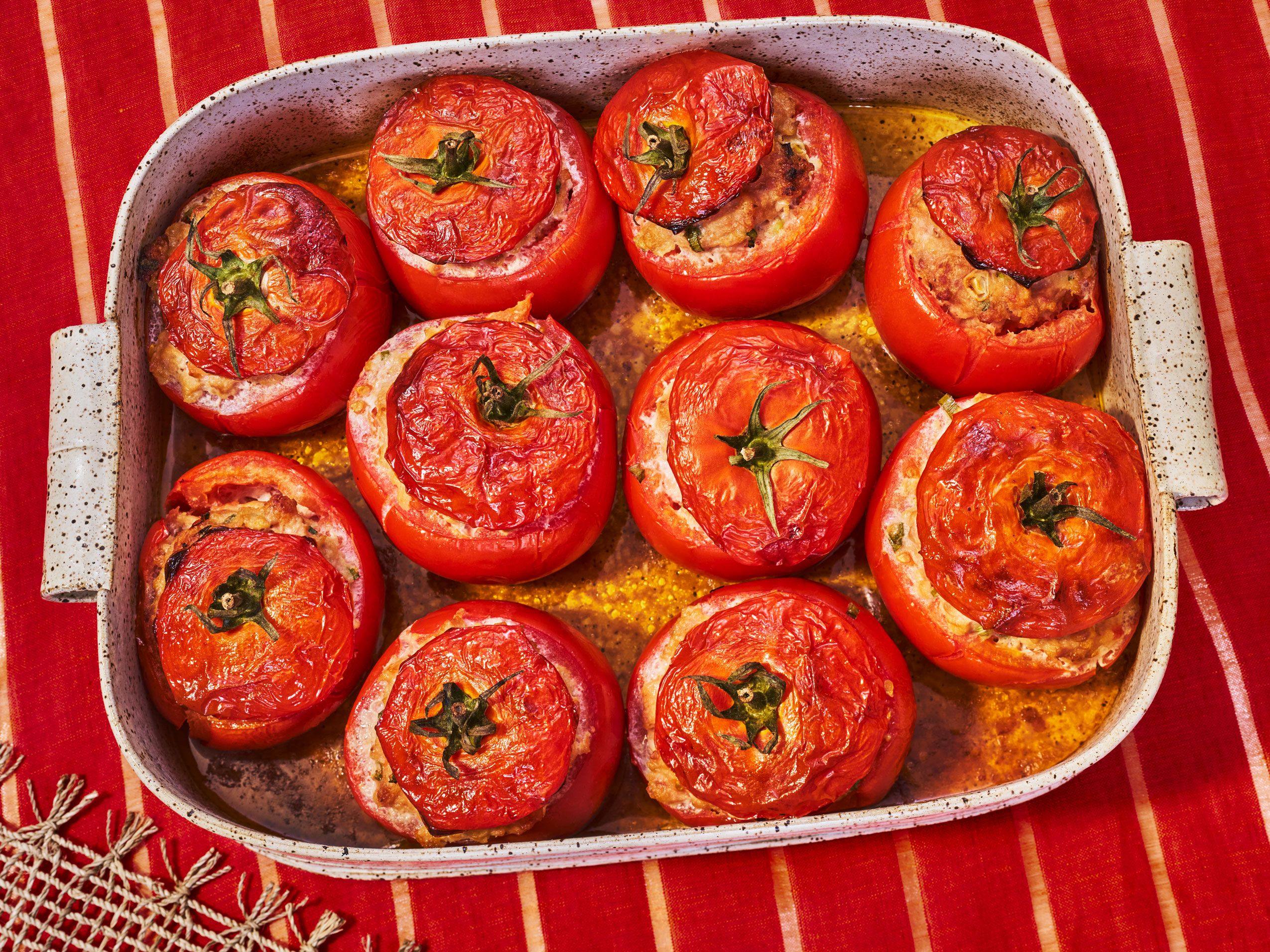 Gingery Pork Stuffed Tomatoes